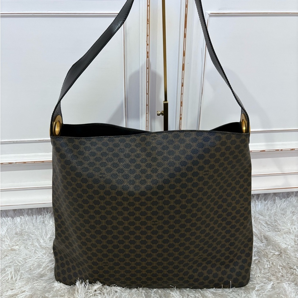 Vintage Celine macadam canvas shoulder bag
